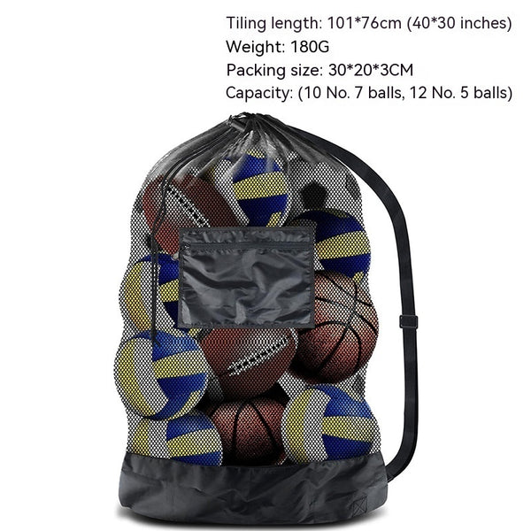 Basketball Row Net Sports Net Ball Pocket Bags, Basketball Storage Bag,