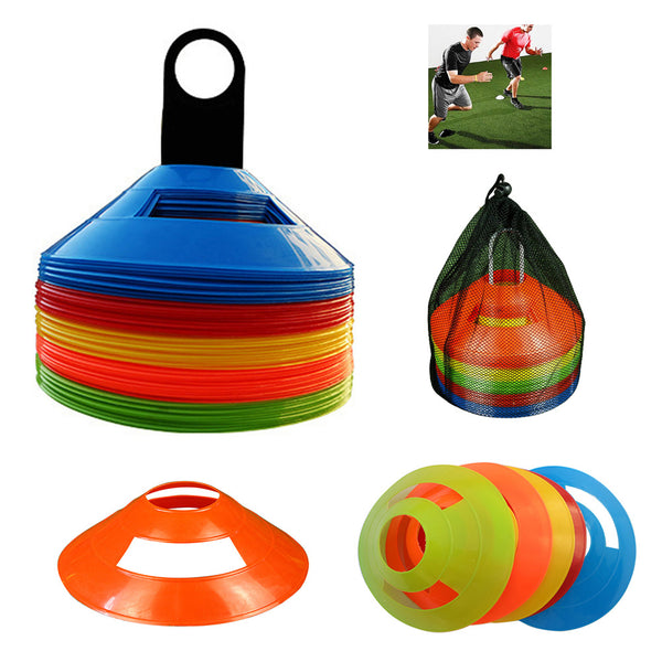 50 Pcs Disc Cones Soccer Cones with Carrying Bag and Holder for Training Football Sports Field Cone Markers