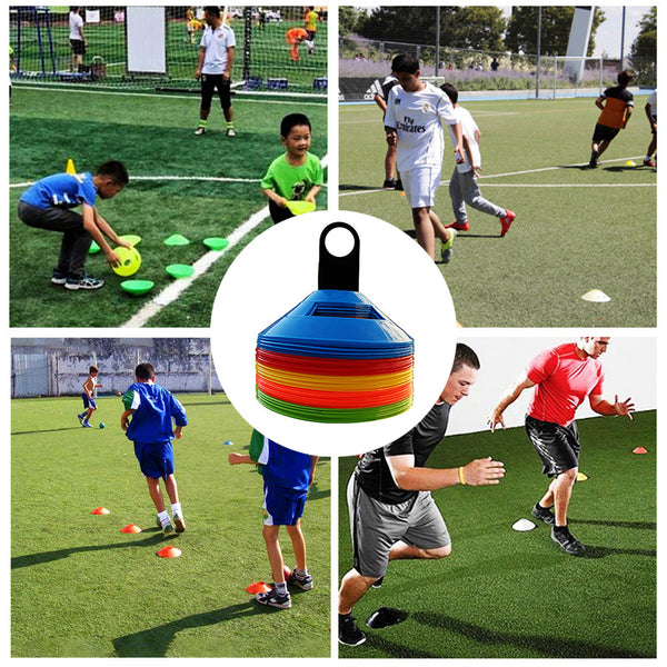 50 Pcs Disc Cones Soccer Cones with Carrying Bag and Holder for Training Football Sports Field Cone Markers